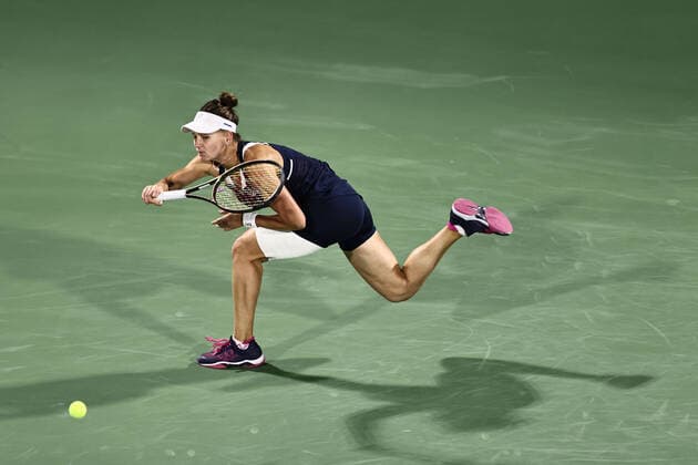 Veronika Kudermetova, RUS, during womens final of 2022 Dubai Championships in Dubai, 19 02 2022