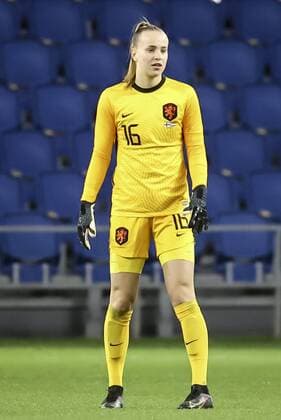 LE HAVRE, 19-02-2022 ,Stade Oceane Tournoi de France, Dutch Eredivisie, Season 2021 2022, Netherlands player Daphne van Domselaar during the match Finland - Netherlands (women) 0-3 Finland - Netherlands (women)  x15468836x Copyright: