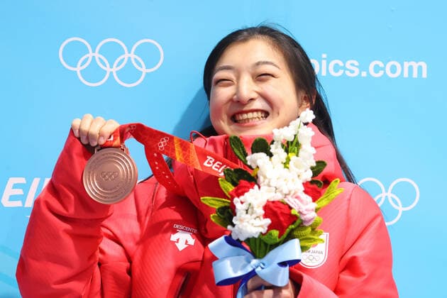 Kaori Sakamoto (JPN), FEBRUARY 18, 2022 - Figure skating, Eiskunstlauf : Women s Medal Ceremony during the Beijing 2022 Olympic Winter games, Winterspiele,Spiele, Summer games at Beijing Medal Plaza in Beijing, China.  (181241856)