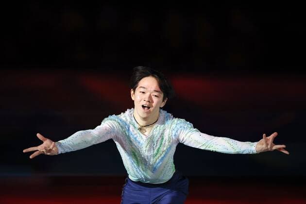 Beijing Olympics: Figure skating, Eiskunstlauf Yuma Kagiyama of Japan performs during the figure skating exhibition gala at the Beijing Winter Olympics on Feb. 20, 2022, in Beijing.  A14AA0001254022P