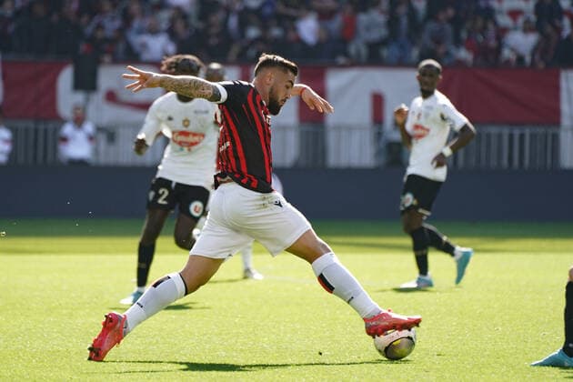 Andy Delort (OGC Nice) FOOTBALL : OGC Nice vs SCO Angers - Ligue 1 Uber Eats - Nice - 20 02 2022 NorbertScanella Panoramic 