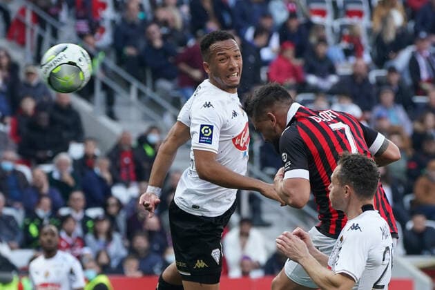 Andy Delort (OGC Nice) FOOTBALL : OGC Nice vs SCO Angers - Ligue 1 Uber Eats - Nice - 20 02 2022 NorbertScanella Panoramic 