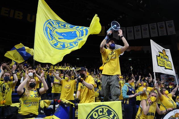 DEU, TOP4, Cup, ALBA vs Crailsheim, 20 02 2022, Mercedes Benz Arena, Berlin, DEU, TOP4, Cup, ALBA vs Crailsheim, in picture ALBA fans nordphotoxGmbHx xEngler nph00076