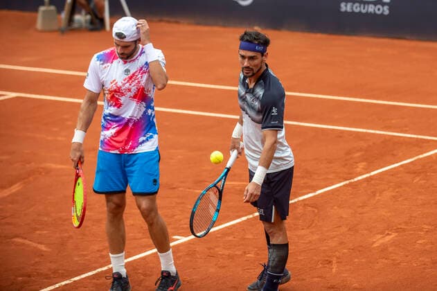Rio Open 2022 RIO DE JANEIRO, RJ - 20.02.2022: RIO OPEN 2022 - Double game Simone Bolelli (ITA), Fabio Fognini (ITA) vs Santiago Gonzalez (MEX), on court 1 of the Rio Open 2022, held at the Jockey Club Brasileiro, which takes place from February 12 to 20, this Saturday (20), in Rio de Janeiro, RJ. (Photo: Celso Pupo Fotoarena) x2172590x  CelsoxPupo