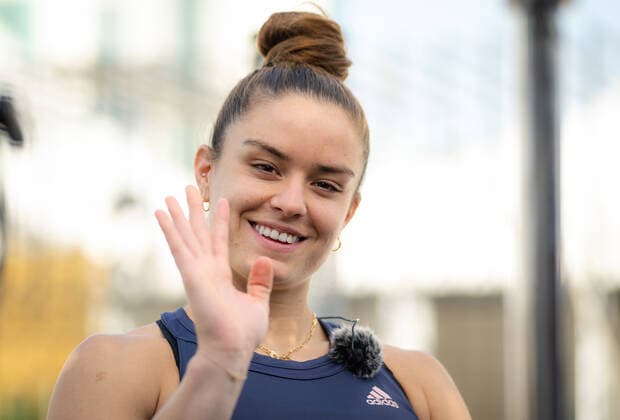 February 20, 2022, DOHA, QATAR: Maria Sakkari of Greece during Media Day at the 2022 Qatar TotalEnergies Open 2022 WTA, Tennis Damen 1000 tennis tournament DOHA QATAR - ZUMAa181 20220220_zaa_a181_130 Copyright: xRobxPrangex