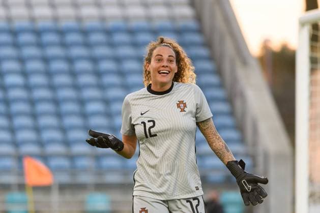 Faro, Portugal, Feb 20th 2022: Patricia Morais (12 Goalkeeper of Portugal) during the Algarve Cup match between Portugal and Sweden at Estadio Algarve, Portugal. Sven Beyrich SPP Portugal v Sweden - Algarve Cup - Estadio Algarve 