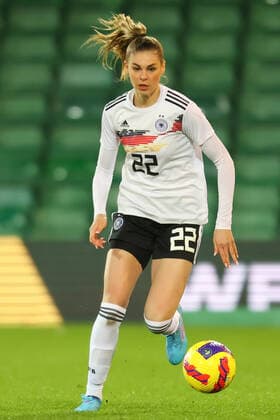 20th February 2022 ; Carrow Road, Norwich, Norforlk, England; Arnold Clark Womens International football Canada versus Germany: Jule Brand of Germany  ActionPlus12366173 ShaunxBrooks