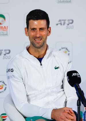 Novak Djokovic SRB , Press Conference Tennis Dubai Tennis Championships ATP Dubai Duty Free Tennis Stadium Dubai United Arab Emirates 20 February 2022 Copyright: xHasenkopf Ferrarix