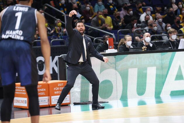 DEU, TOP4, Cup, ALBA vs Crailsheim, 20 02 2022, Mercedes Benz Arena, Berlin, DEU, TOP4, Cup, ALBA vs Crailsheim, in picture coach Sebastian Gleim Crailsheim nordphotoxGmbHx xEngler nph00076