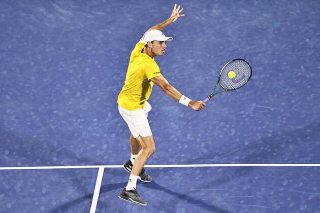 Christopher O Connell, AUS, during mens first roundl of 2022 Dubai Championships in Dubai, 21 02 2022