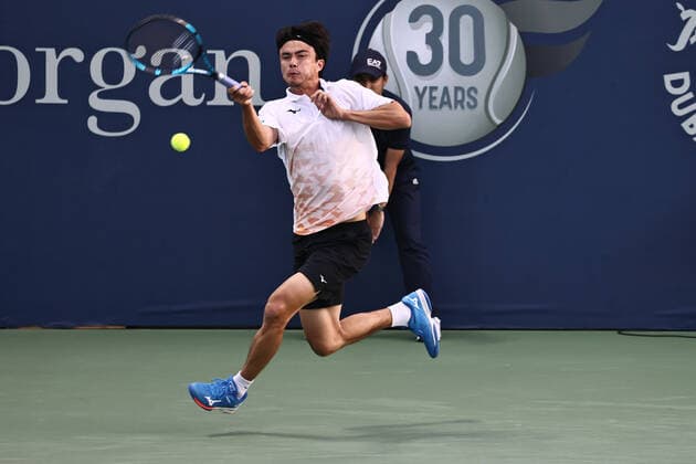 Daniel Taro, JPN, during mens first roundl of 2022 Dubai Championships in Dubai, 21 02 2022