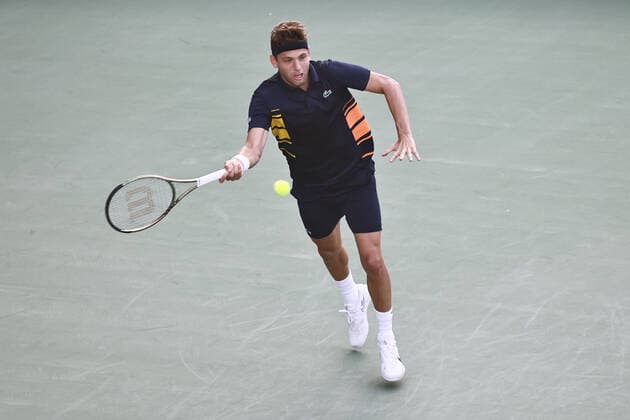 Filip Krajinovic, SRB, during mens first roundl of 2022 Dubai Championships in Dubai, 21 02 2022