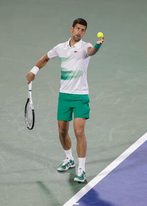 Novak Djokovic SRB Tennis Dubai Duty Free Tennis Championships ATP Dubai Duty Free Tennis Stadium Dubai United Arab Emirates 21 February 2022 Copyright: xJuergenxHasenkopfx