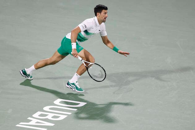 Novak Djokovic SRB Tennis Dubai Duty Free Tennis Championships ATP Dubai Duty Free Tennis Stadium Dubai United Arab Emirates 21 February 2022 Copyright: xJuergenxHasenkopfx