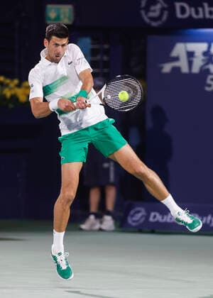 Novak Djokovic SRB Tennis Dubai Duty Free Tennis Championships ATP Dubai Duty Free Tennis Stadium Dubai United Arab Emirates 21 February 2022 Copyright: xJuergenxHasenkopfx