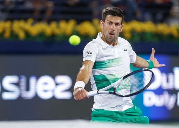 Novak Djokovic SRB Tennis Dubai Duty Free Tennis Championships ATP Dubai Duty Free Tennis Stadium Dubai United Arab Emirates 21 February 2022 Copyright: xJuergenxHasenkopfx
