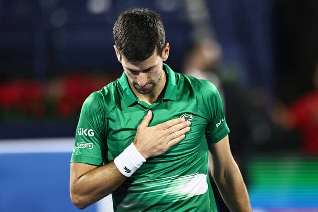 Novak Djokovic, SRB, during mens first roundl of 2022 Dubai Championships in Dubai, 21 02 2022