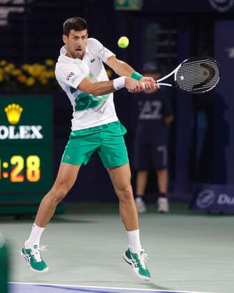 Novak Djokovic SRB Tennis Dubai Duty Free Tennis Championships ATP Dubai Duty Free Tennis Stadium Dubai United Arab Emirates 21 February 2022 Copyright: xJuergenxHasenkopfx