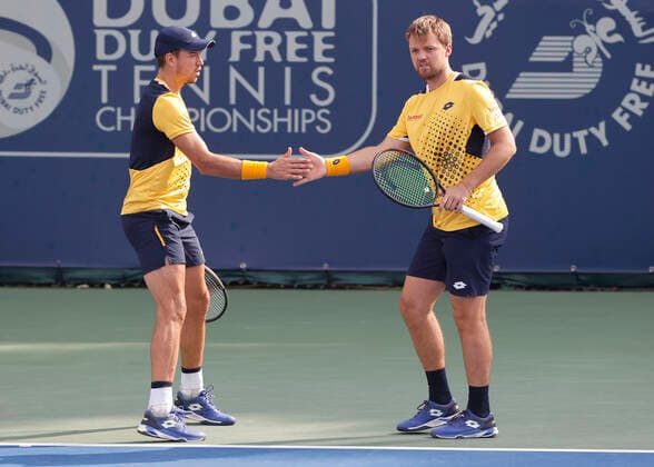 Kevin Krawietz Andreas Mies, Mens Doubles Tennis Dubai Duty Free Tennis Championships ATP Dubai Duty Free Tennis Stadium Dubai United Arab Emirates 22 February 2022 Copyright: xJuergenxHasenkopfx