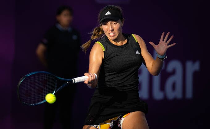 February 22, 2022, DOHA, QATAR: Jessica Pegula of the United States in action during the second round of the 2022 Qatar TotalEnergies Open 2022 WTA, Tennis Damen 1000 tennis tournament DOHA QATAR - ZUMAa181 20220222_zaa_a181_014 Copyright: xRobxPrangex