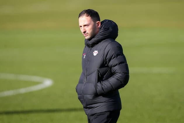 RB Leipzig training 23 02 2022 Leipzig, 23 02 2022, RB Leipzig training center, football, 1 Bundesliga , RB Leipzig final training before the UEFA Europa League match against Real Sociedad San Sebastian , In the picture coach Domenico Tedesco ,
