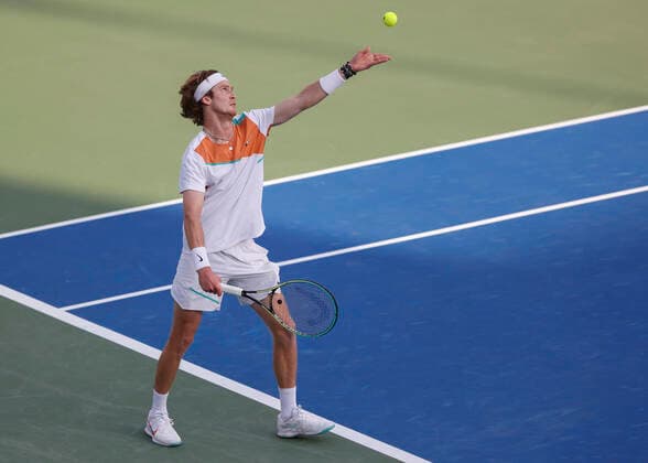 Andrey Rublev Tennis Dubai Duty Free Tennis Championships ATP Dubai Duty Free Tennis Stadium Dubai United Arab Emirates 23 February 2022 Copyright: xJuergenxHasenkopfx