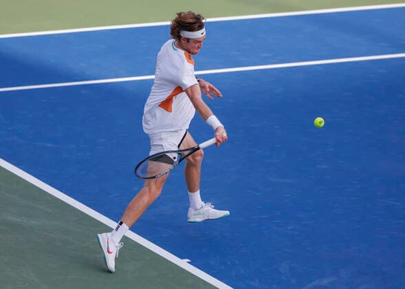 Andrey Rublev Tennis Dubai Duty Free Tennis Championships ATP Dubai Duty Free Tennis Stadium Dubai United Arab Emirates 23 February 2022 Copyright: xJuergenxHasenkopfx