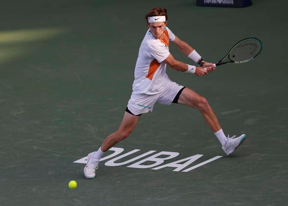Andrey Rublev Tennis Dubai Duty Free Tennis Championships ATP Dubai Duty Free Tennis Stadium Dubai United Arab Emirates 23 February 2022 Copyright: xJuergenxHasenkopfx