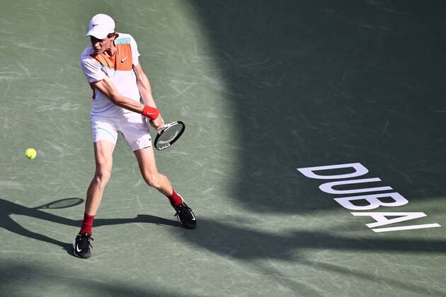 Jannik Sinner, ITA, during mens second round of 2022 Dubai Championships in Dubai, 23 02 2022