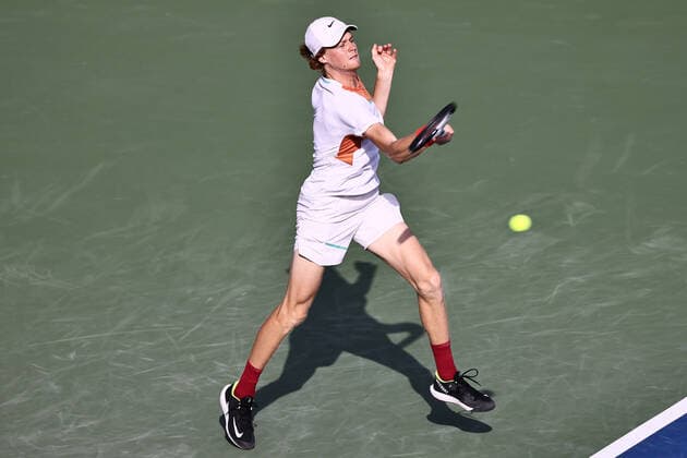 Jannik Sinner, ITA, during mens second round of 2022 Dubai Championships in Dubai, 23 02 2022