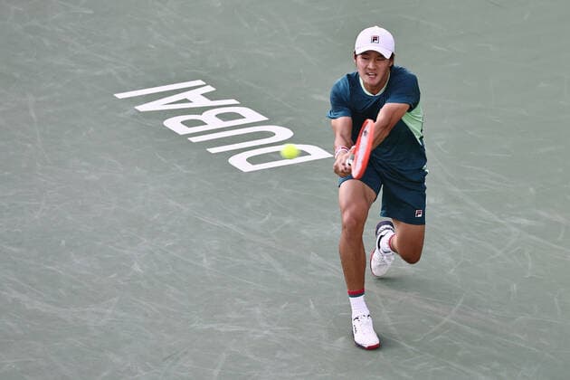 Kwon Soonwoo, KOR, during mens second round of 2022 Dubai Championships in Dubai, 23 02 2022