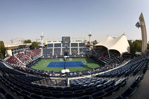 Stadium during mens second round of 2022 Dubai Championships in Dubai, 23 02 2022