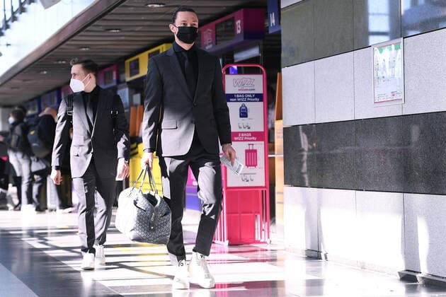 Soccer Europa League departure Borussia Dortmund to Glasgow on 23 02 2023 at Dortmund Airport in Dortmund Nico Schulz Dortmund xRx