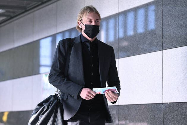 Soccer Europa League departure Borussia Dortmund to Glasgow on 23 02 2023 at Dortmund Airport in Dortmund Julian Brandt Dortmund xRx