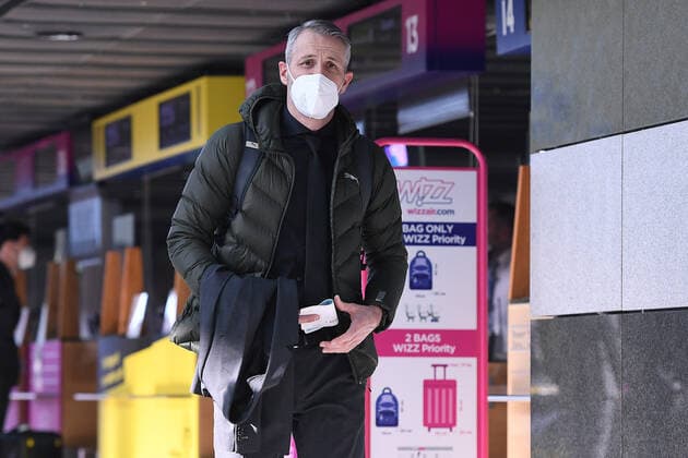 Soccer Europa League departure Borussia Dortmund to Glasgow on 23 02 2023 at Dortmund Airport in Dortmund Marco Rose coach head coach Dortmund xRx