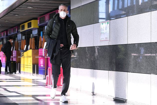 Soccer Europa League departure Borussia Dortmund to Glasgow on 23 02 2023 at Dortmund Airport in Dortmund Marco Rose coach head coach Dortmund xRx