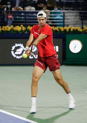 Karen Khachanov Tennis Dubai Duty Free Tennis Championships ATP Dubai Duty Free Tennis Stadium Dubai United Arab Emirates 23 February 2022 Copyright: xJuergenxHasenkopfx