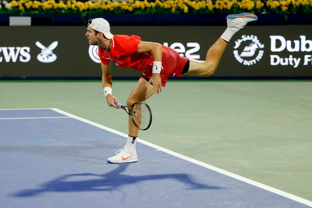Karen Khachanov Tennis Dubai Duty Free Tennis Championships ATP Dubai Duty Free Tennis Stadium Dubai United Arab Emirates 23 February 2022 Copyright: xJuergenxHasenkopfx