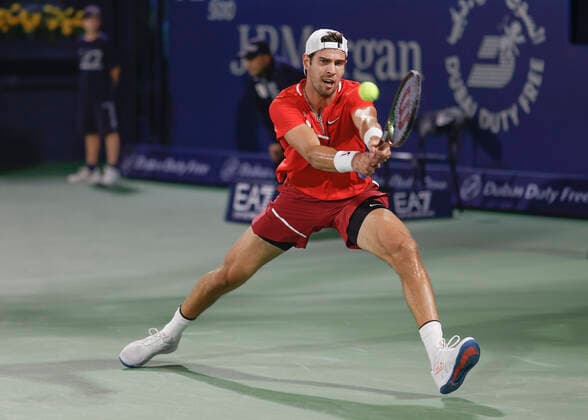 Karen Khachanov Tennis Dubai Duty Free Tennis Championships ATP Dubai Duty Free Tennis Stadium Dubai United Arab Emirates 23 February 2022 Copyright: xJuergenxHasenkopfx