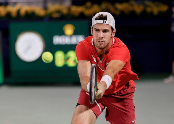 Karen Khachanov Tennis Dubai Duty Free Tennis Championships ATP Dubai Duty Free Tennis Stadium Dubai United Arab Emirates 23 February 2022 Copyright: xJuergenxHasenkopfx