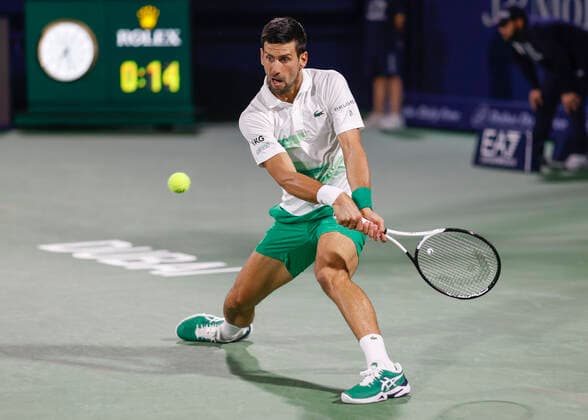 Novak Djokovic SRB Tennis Dubai Duty Free Tennis Championships ATP Dubai Duty Free Tennis Stadium Dubai United Arab Emirates 23 February 2022 Copyright: xJuergenxHasenkopfx