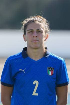 Lagos, Portugal, Feb 23rd 2022: Valentina Bergamaschi (2 Italy) before the Algarve Cup final between Sweden and Italy at Estadio Municipal de Lagos, Portugal. Sven Beyrich SPP Sweden v Italy - Algarve Cup - Estadio Municipal de Lagos 