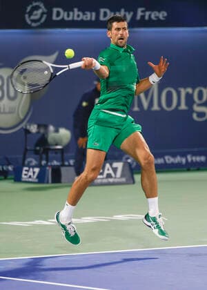 Novak Djokovic SRB Tennis Dubai Duty Free Tennis Championships ATP Dubai Duty Free Tennis Stadium Dubai United Arab Emirates 23 February 2022 Copyright: xJuergenxHasenkopfx