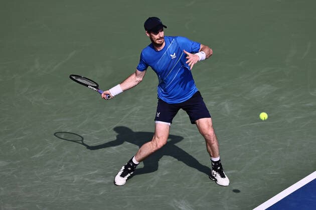 Andy Murray, GBR, during mens second round of 2022 Dubai Championships in Dubai, 23 02 2022