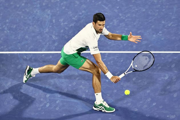 Novak Djokovic, SRB, during mens second round of 2022 Dubai Championships in Dubai, 23 02 2022