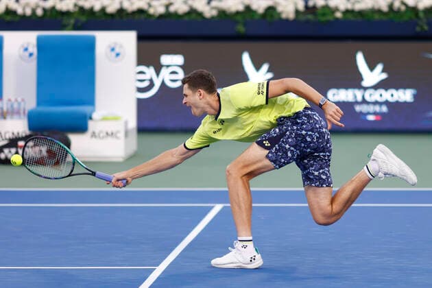 Hubert Hurkacz Tennis Dubai Duty Free Tennis Championships ATP Dubai Duty Free Tennis Stadium Dubai United Arab Emirates 24 February 2022 Copyright: xJuergenxHasenkopfx