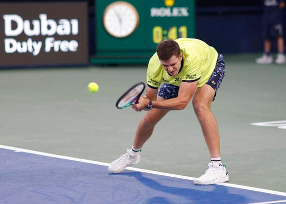 Hubert Hurkacz Tennis Dubai Duty Free Tennis Championships ATP Dubai Duty Free Tennis Stadium Dubai United Arab Emirates 24 February 2022 Copyright: xJuergenxHasenkopfx