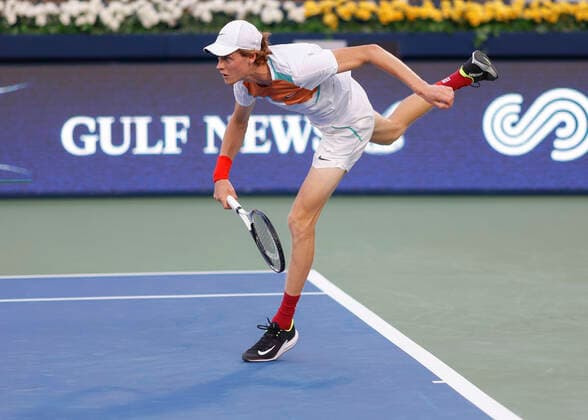 Jannik Sinner Tennis Dubai Duty Free Tennis Championships ATP Dubai Duty Free Tennis Stadium Dubai United Arab Emirates 24 February 2022 Copyright: xJuergenxHasenkopfx