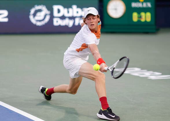 Jannik Sinner Tennis Dubai Duty Free Tennis Championships ATP Dubai Duty Free Tennis Stadium Dubai United Arab Emirates 24 February 2022 Copyright: xJuergenxHasenkopfx