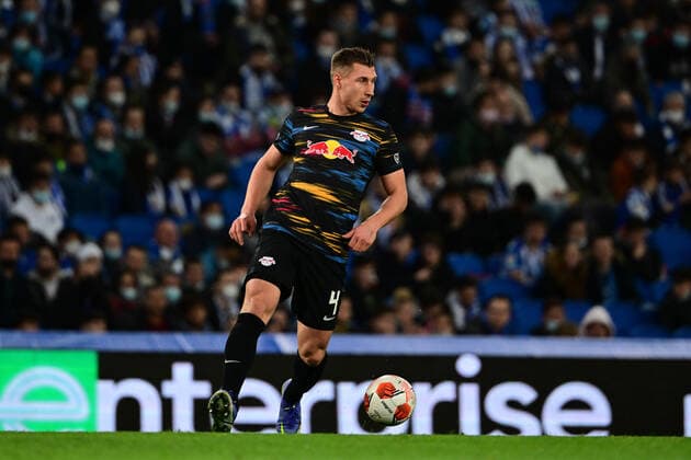 Willi Orban 4 Leipzig , Real Sociedad vs RB Leipzig, Europa League, PLayoff second leg, 24 02 2022 Copyright: xkolbert-press MarcxNiemeyerx
